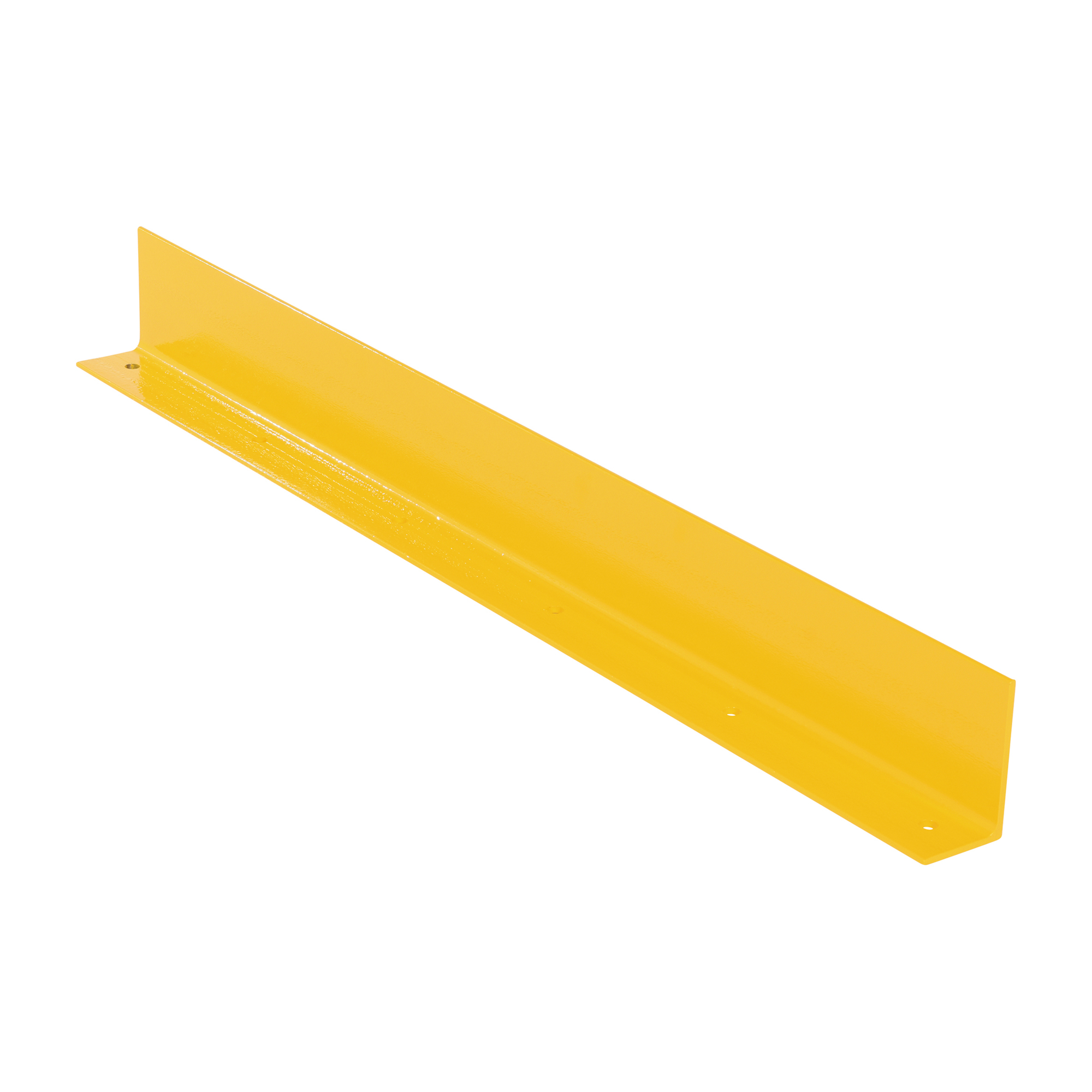 Vestil Steel Floor Safety Curb - 48in. Length, 0.25in. Thick, Powder-Coated Yellow, Model# FSC-14-48-YL